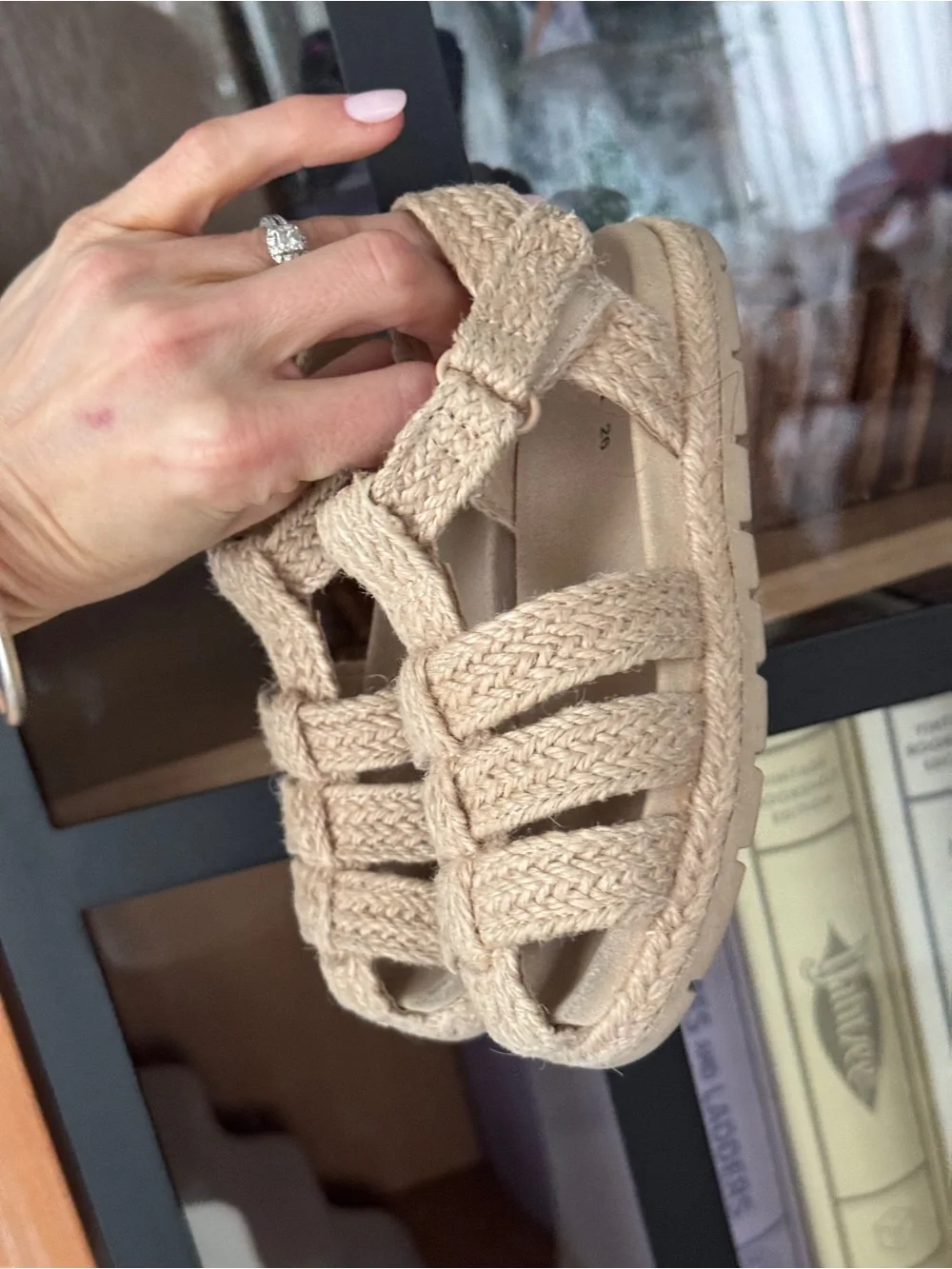 Zara Kids jute sandals toddler girl beige sand round toe boho fisherman
